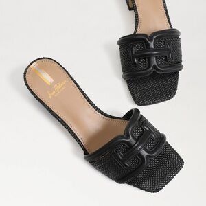Block heel slide sandal